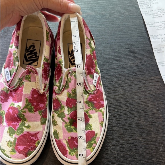 NWOT Vans Women's Floral Slip-On Loafers - Pink and Green Size 6.5 - Picture 8 of 9